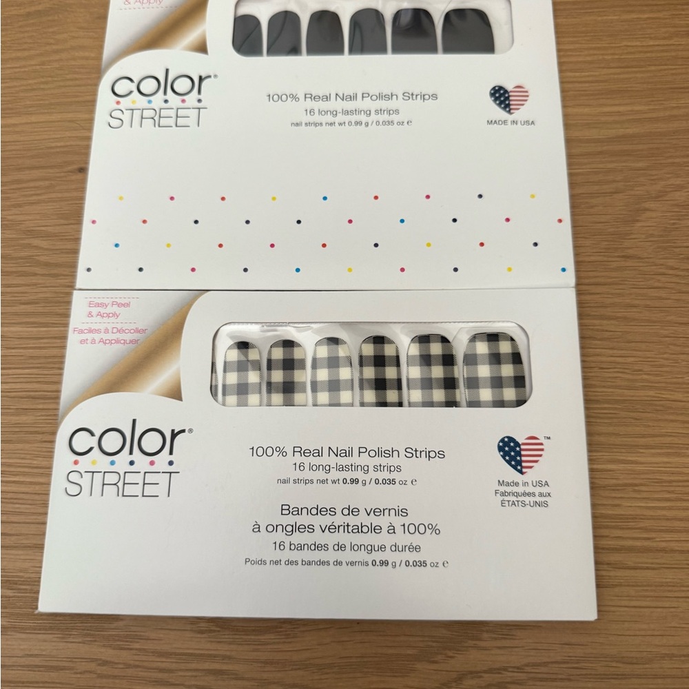 Color Street Nail Polish Strips - Black and Gray
